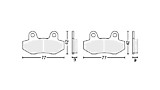 Колодки тормозные дисковые  #1 (кит. скутер без уха/KAYO T2)
